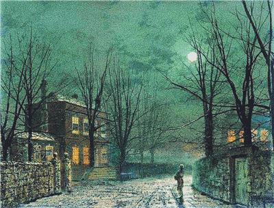 Old Hall Under Moonlight, The