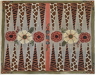 Floral Animal Print Backgammon Board