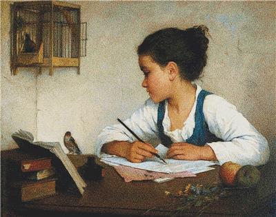 Girl Writing, A