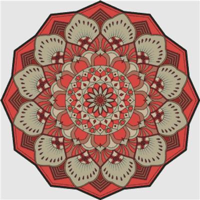 Orange and Green Mandala
