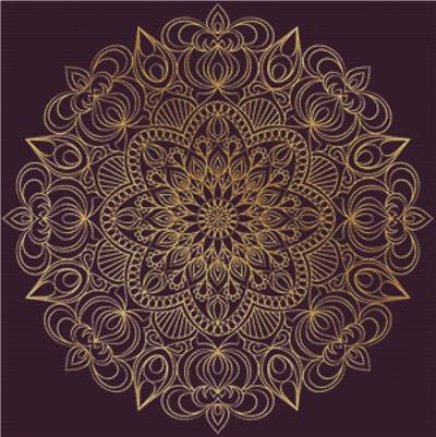 Gold and Purple Mandala
