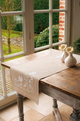 White Birds Table Runner