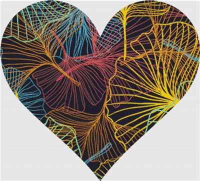 Colourful Ginkgo Heart