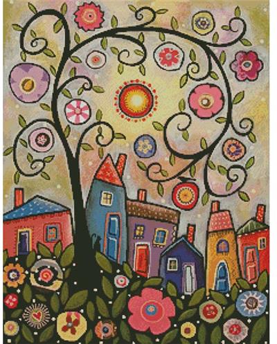 Collage Tree Village