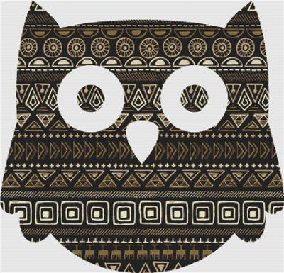 Tribal Gold Owl