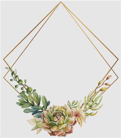 Watercolour Succulent Frame