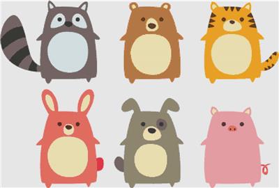Set of Cute Mammals