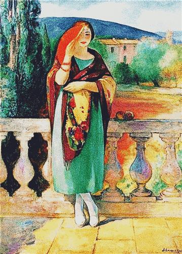 Girl with a Fan