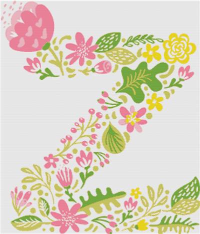 Floral Letter Z