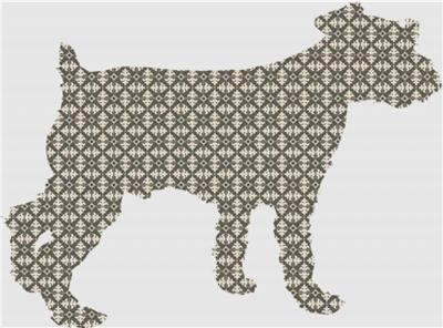 Mosaic Floral Dog