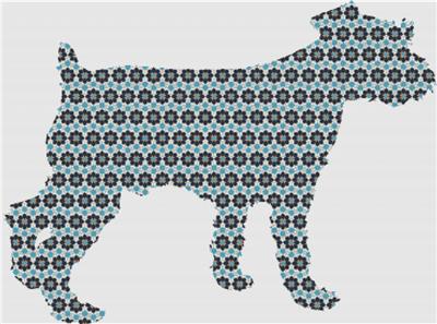 Geometric Floral Dog