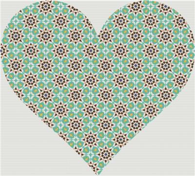 Green Mosaic Heart