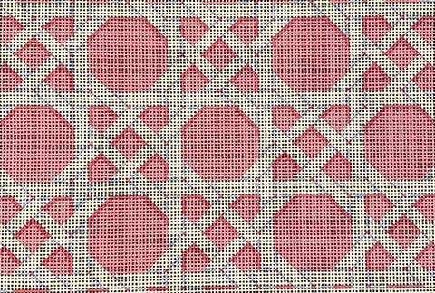 Pink Caning Pattern Clutch