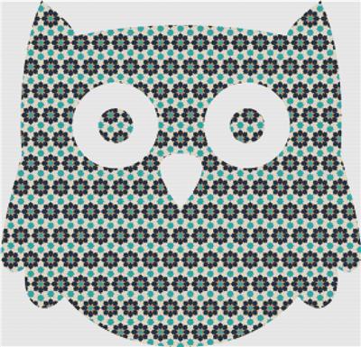 Geometric Floral Owl