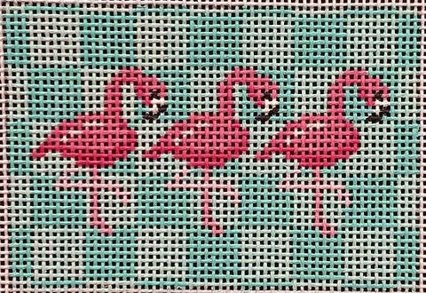 Flamingos on Aqua Insert