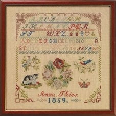 Sampler Anna Thies 1859