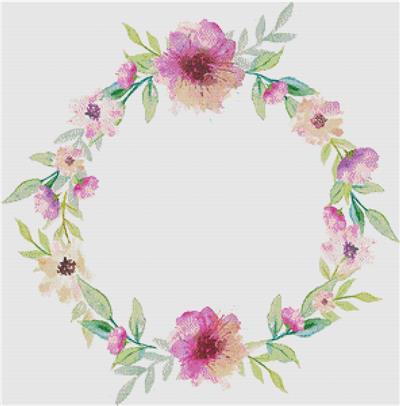 Pink Watercolour Wreath