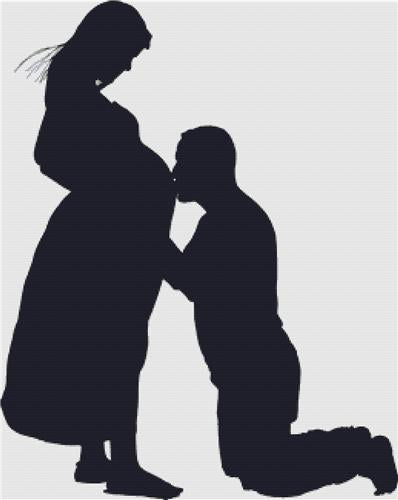 Pregnant Couple Silhouette