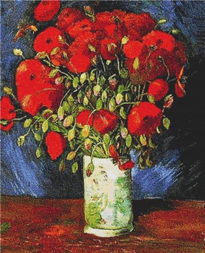 Vase with Red Poppies