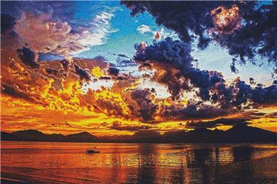 Sunset Over the Water
