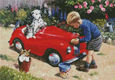 Mini Cleaning the Car