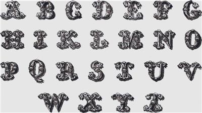Decorative English Alphabet I