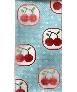 Cherries on Turquoise Eyeglass Case