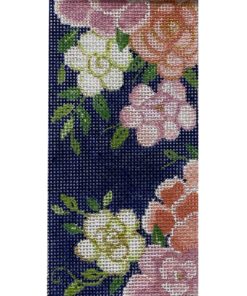 Blush Floral on Navy Eyeglass Case