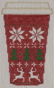 Red Fair Isle Sweater Cup