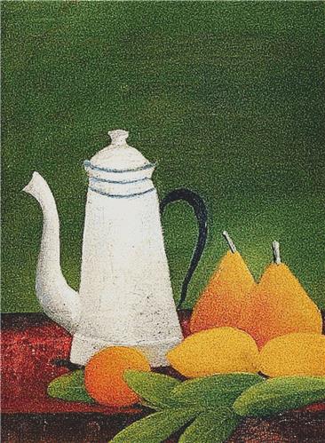 Still Life with Teapot and Fruit