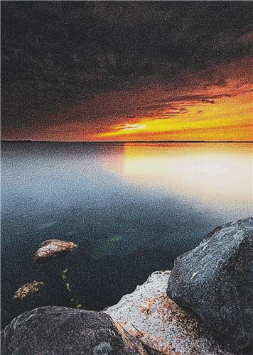 Smooth Water Below the Clouds