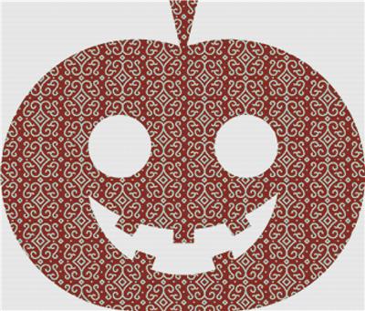 Maroon Mosaic Jack-O-Lanturn