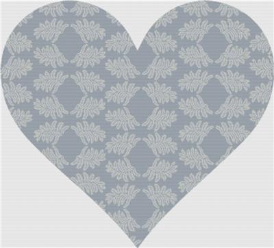 Grey Botanical Heart
