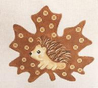 Hedgehog on Maple Leaf