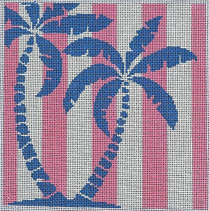 Palm Tree Stencil/Pink