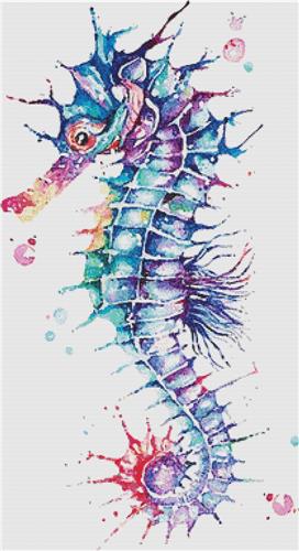 Watercolour Seahorse