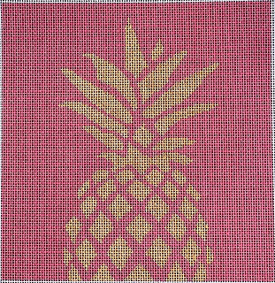 Pineapple Stencil on Pink