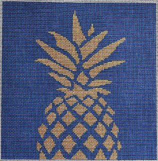 Pineapple Stencil on Navy