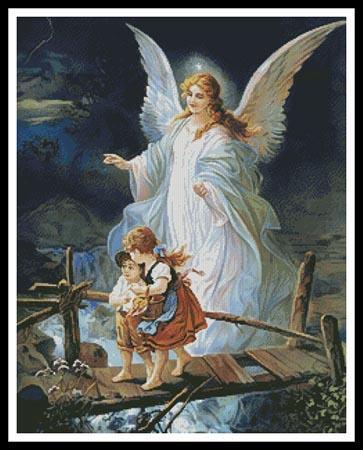 Guardian Angel Watching over Children