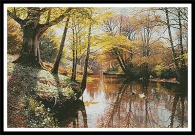 River Landscape in Springtime, A