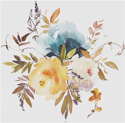 Navy and Gold Floral Arrangement  