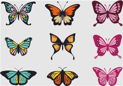 Set of Butterflies I