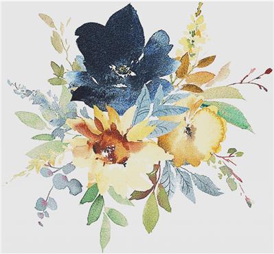 Navy Peony and Sunflower Arrangement I