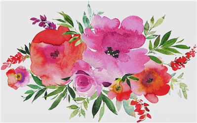 Fuchsia Floral Arrangement II