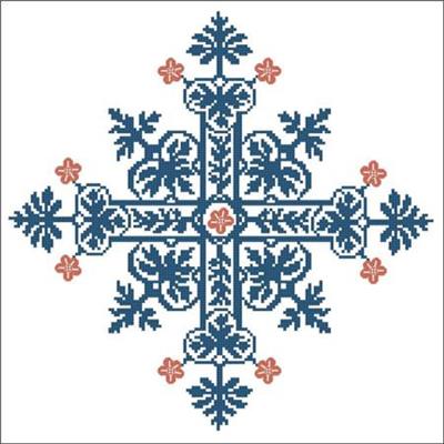 Floral Ornamental 026 Blue Gothic