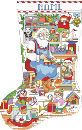 Santas Workshop Stocking