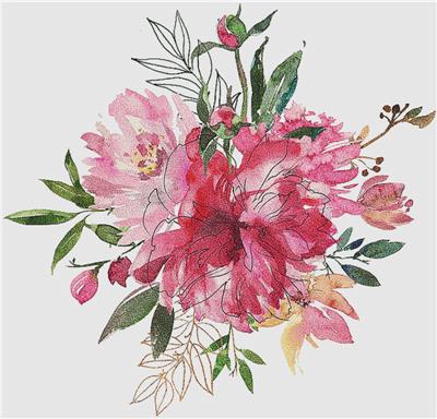 Ruby Peony Floral Arrangement