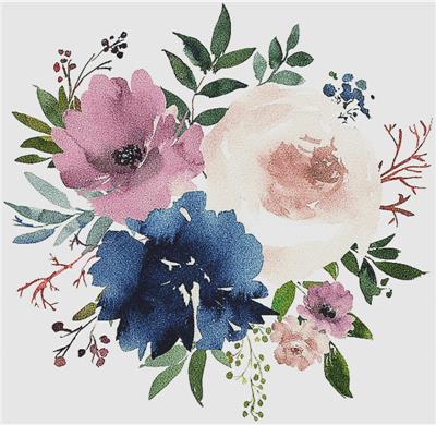 Navy and Mauve Arrangement I