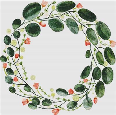 Green Watercolour Wreath