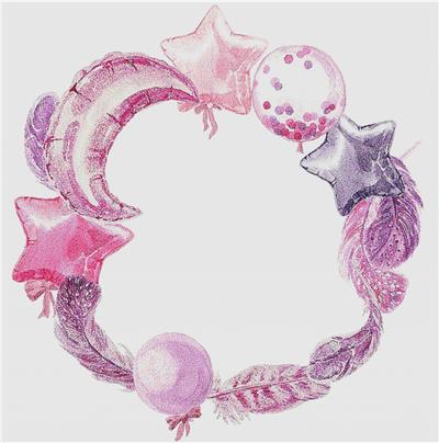 Purple Balloon Wreath